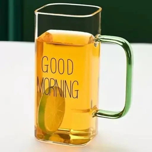 لیوان طرح Good Morning مدل مربعی ( در دو سایز )