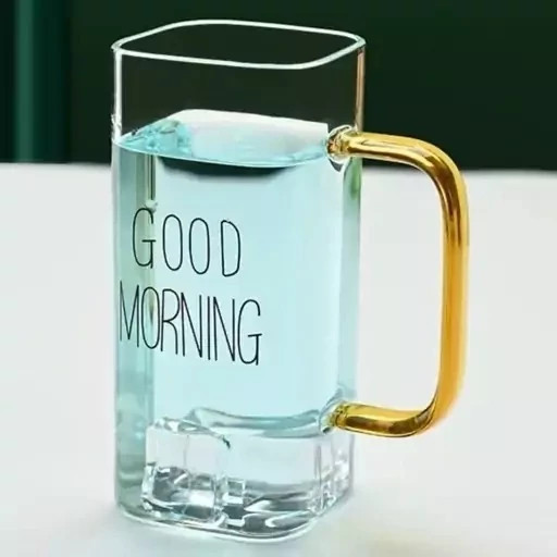 لیوان طرح Good Morning مدل مربعی ( در دو سایز )