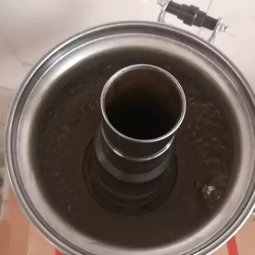 سماور گازی استیل حجم 10 لیتر دارای حکاکی و منقش