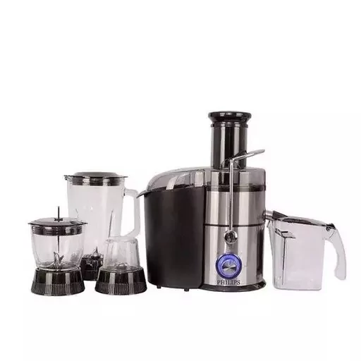 آبمیوه گیری چهار کاره فیلیپس philips توان 1800 وات پایه پلاستیک دو سرعته بدنه استیل