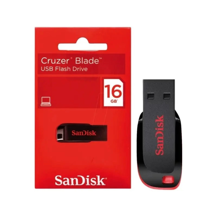 فلش مموری سن دیسک USB 2.0 مدل Cruzer Blade CZ50 ظرفیت 16 گیگابایت
