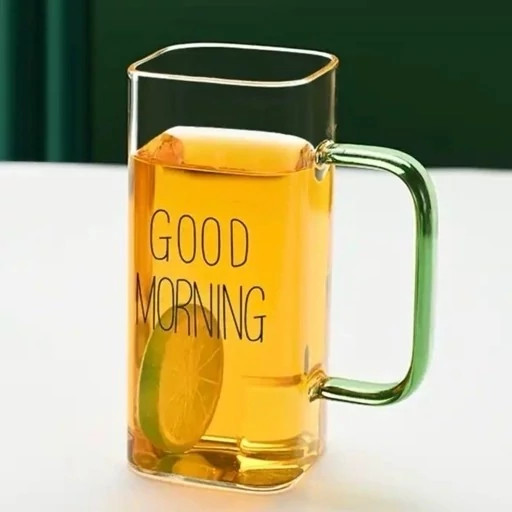 لیوان طرح Good Morning مدل مربعی ( در دو سایز )