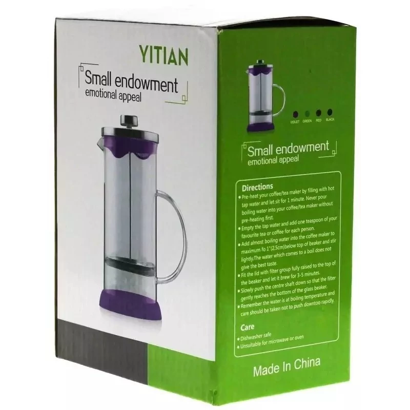 فرنچ پرس YITIAN مدل زیر سیلیکونی 600mL