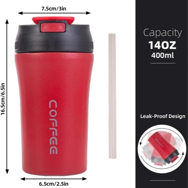 ماگ سفری coffee دو درب گنجایش 0.380 لیتر ( کد 10 )