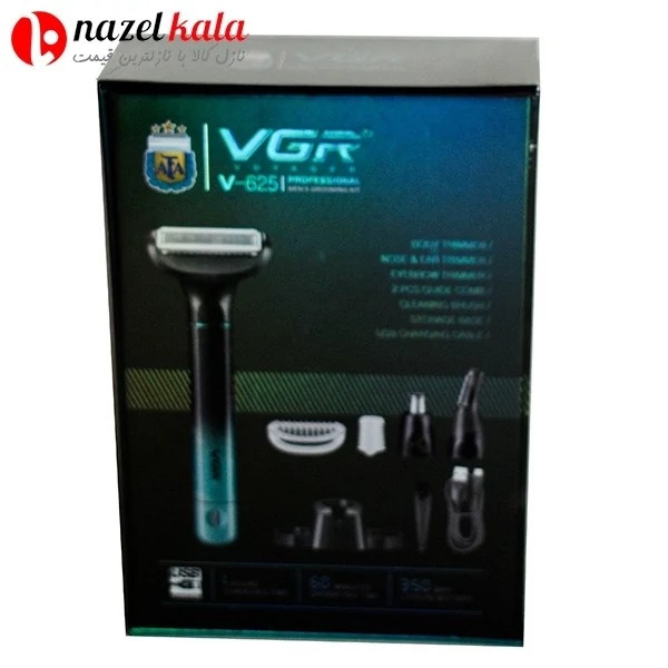 بادی کروم و ماشین اصلاح سه کاره وی جی آر مدل V-625 VGR