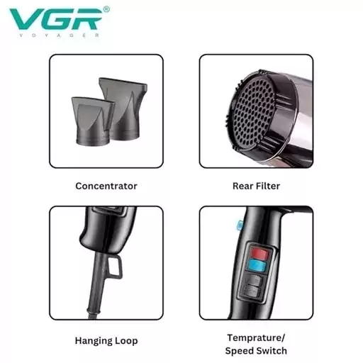 سشوار وی جی ار مدل V-466