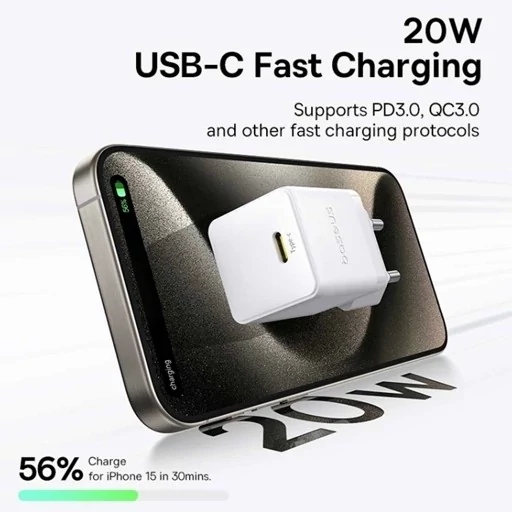 شارژر دیواری تایپ سی20 وات بیسوس CCZC20CE