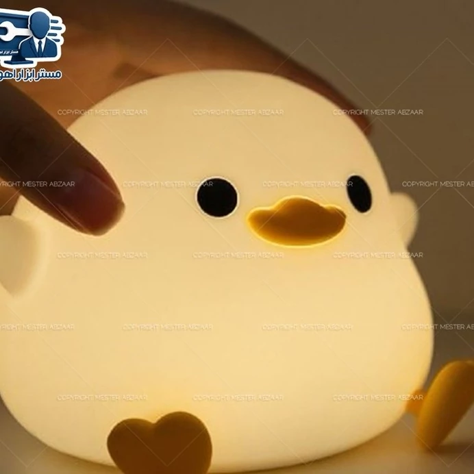 چراغ خواب سیلیکونی طرح جوجه 7 رنگ فانتزی رومیزی قابل شارژی مدل duck zh-129