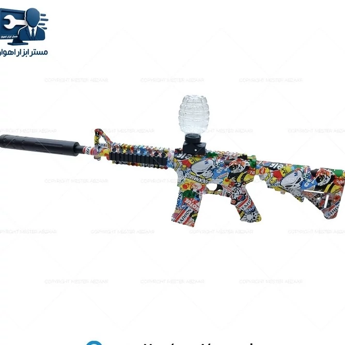 تفنگ شارژی تیر ژله ای طرح دار ام 4 مدل M4A1 WATER BOMB GUN