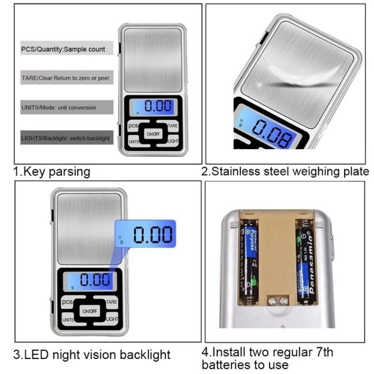 ترازو دیجیتال جیبی200 گرمی Scale MH