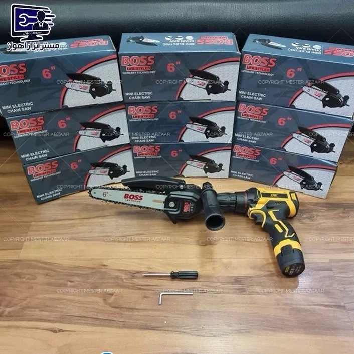 تبدیل دریل به اره زنجیری 15 سانتی برند باس مدل BOSS 6 inch