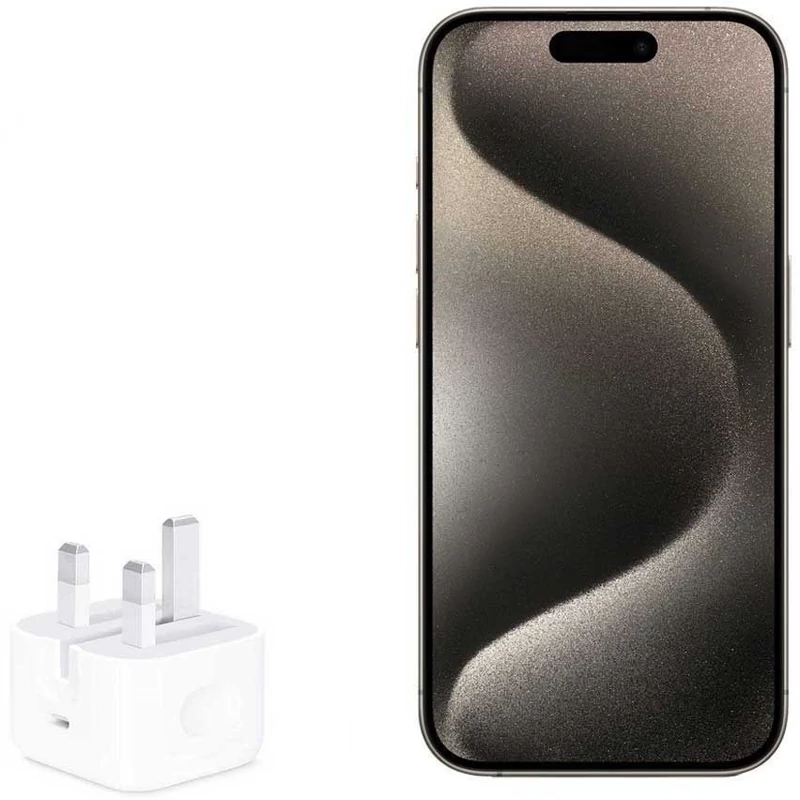 شارژر دو پرت برند اپل 35 وات مخصوص آیفون 14 و 15 سفید Apple dual port charger 35 w