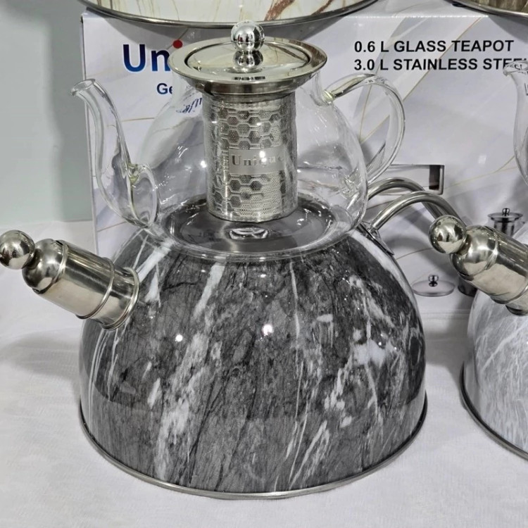کتری قوری سوتی یونیک UNIQUE (6 رنگ) وارداتی (3 لیتر) (0.6 لیتر)