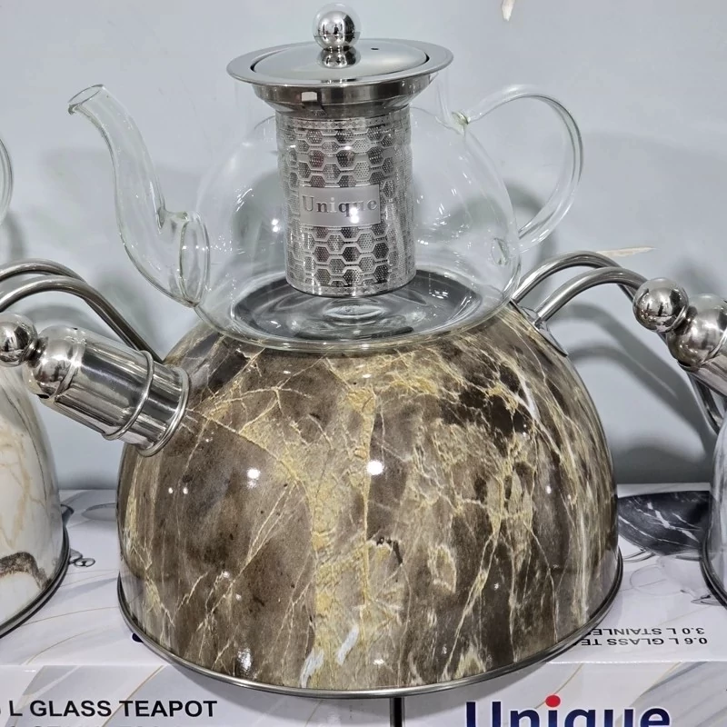 کتری قوری سوتی یونیک UNIQUE (6 رنگ) وارداتی (3 لیتر) (0.6 لیتر)