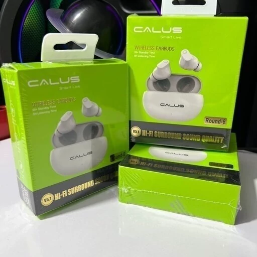 هندزفری بلوتوثی کالوس مدل Round 6  ایرپاد کالوس  CALUS Round 6 bluetooth Earbuds