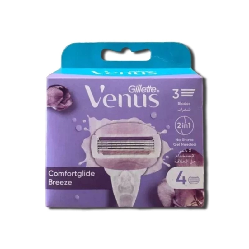 تیغ یدکی ژیلت ونوس 3 لِبه  بسته 4تایی یدکی تیغ 3 لبه Venus Smooth