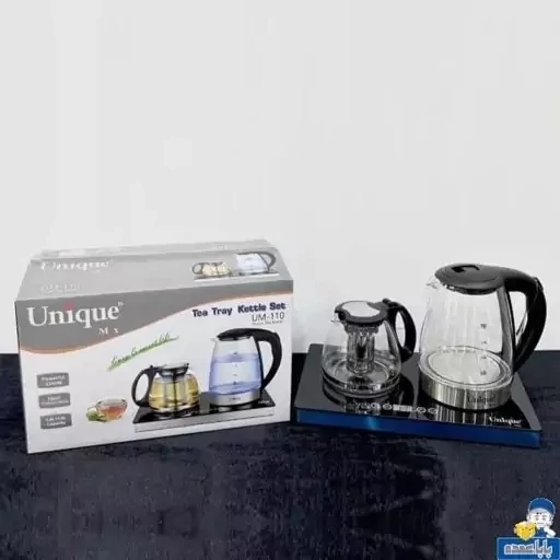 چایساز چای ساز کنارهمی یونیک صفحه لمسی کتری شیشه توان 2200 وات
