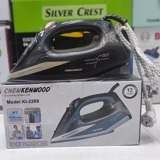 اتو بخار درجه یک کاملاً هوشمند نیو کنوود new kenwood توان 2600 وات کفی سرامیک مخزن بزرگ