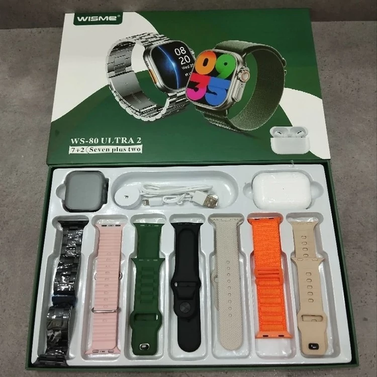 پک ساعت هوشمند و ایرپاد مدل Wisme WS-80 ultra 2
