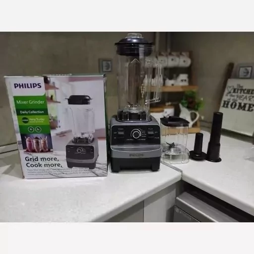 مخلوط کن فیلیپس حرفه ای دو کاره آسیاب کن فیلیپس هلند 2400 وات پر قدرت چند حالته گیربکس فلزی