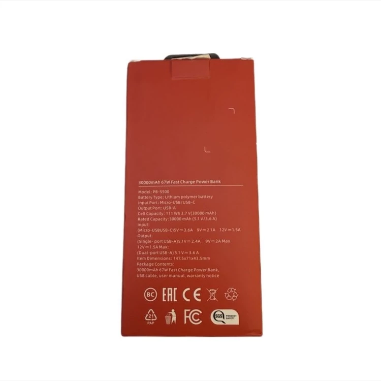 پاور بانک اصلی لیزا و گری مدل PB5500 ظرفیت30000 میلی آمپرساعت Lisa and Gary Power Bank Model PB5500 Capacity 30000 mAh ب