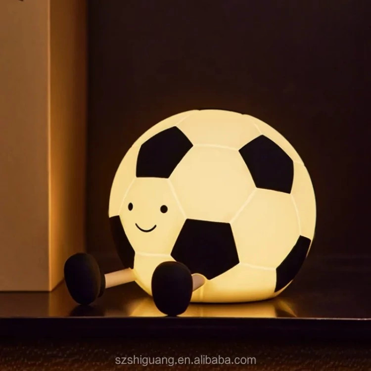 چراغ خواب سیلیکون توپ فوتبال Silicone Soccer Ball Night Light.