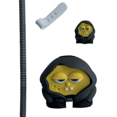 محافظ کابل شارژ طرح باب اسفنجی SpongeBob به همراه محافظ شارژر دیواری مجموعه 4 عددی 27