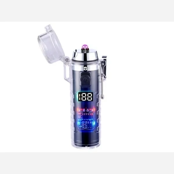 شارژفندکی دارای چراغ قوه Cylindrical Electric Lighter With Flashlight HB-2564 (1) 2