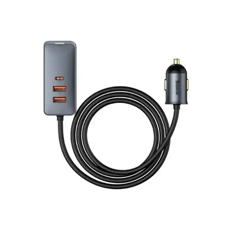 هاب شارژر فندکی باسئوس مدل Together PPS Multi 2U+2C با توان 120 وات