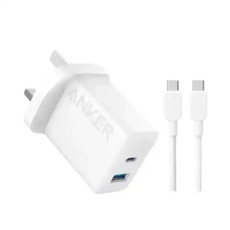 شارژر دیواری دو پورت انکر مدل Anker B2348K21 20W به همراه کابل تایپ سی