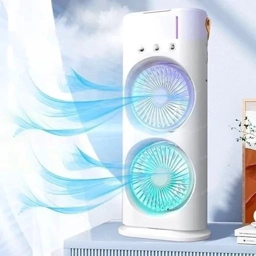 پنکه شارژی مه پاش دوقلو مدل Double-ended Spray Fan- کد147