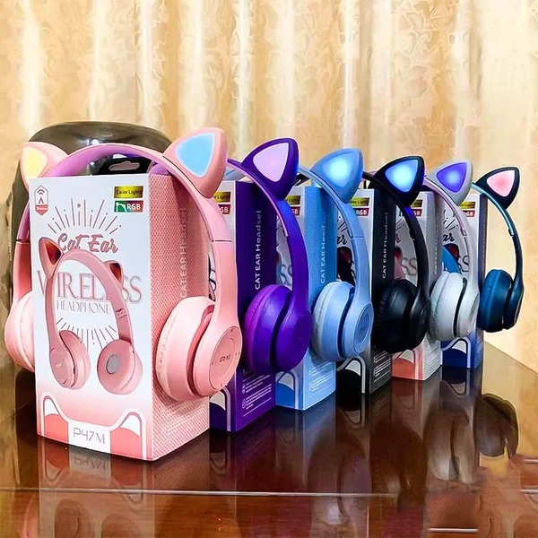هدفون بی سیم گربه ای P47M- کد79