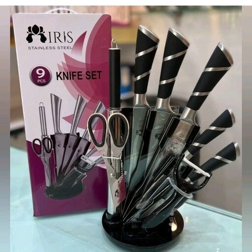 سرویس چاقو آشپزخانه 9 پارچه ایریس IRIS- کد150