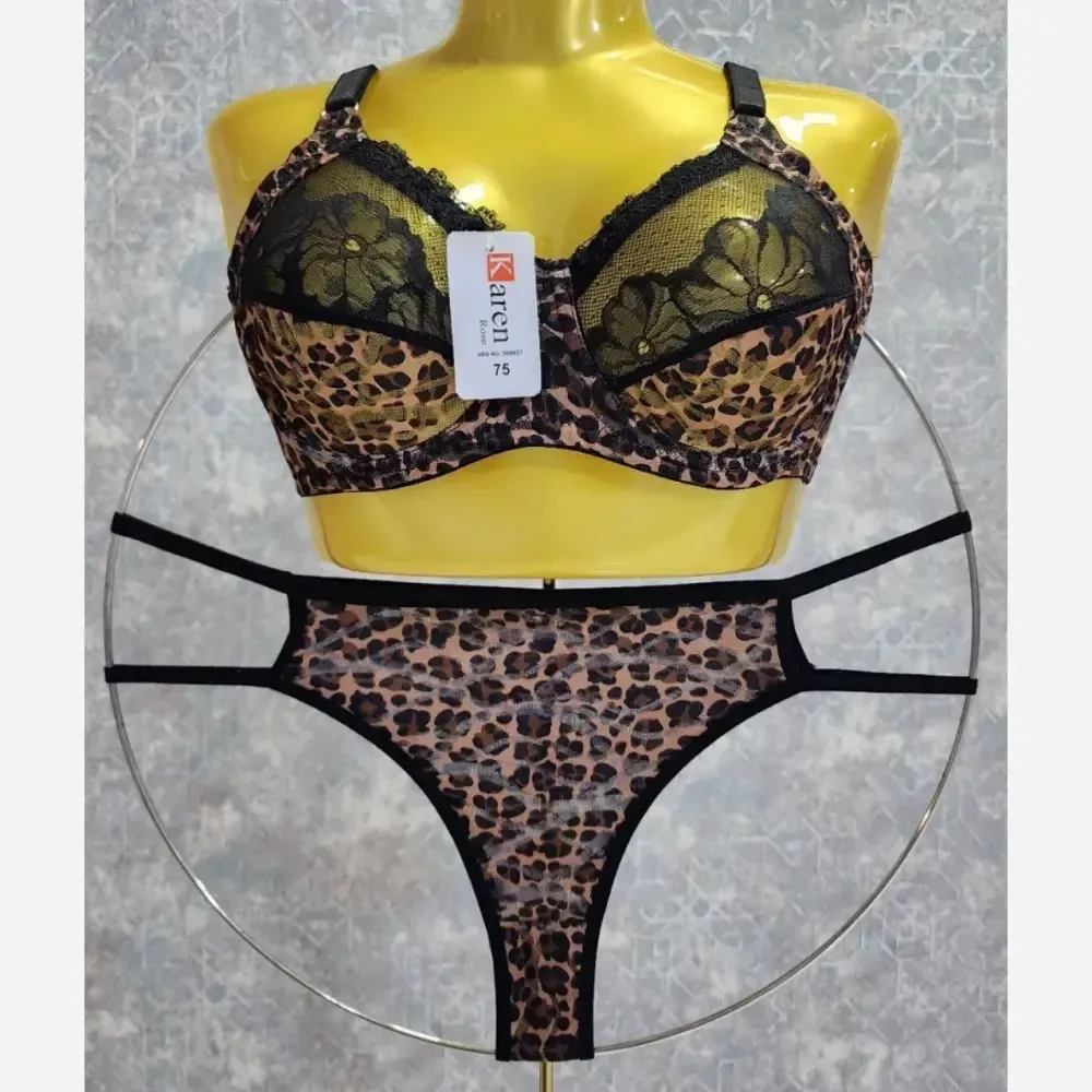 ست سوتین و شورت گیپور درجه یک نرم و لطیف آستر نخی سایز 75 تا 90