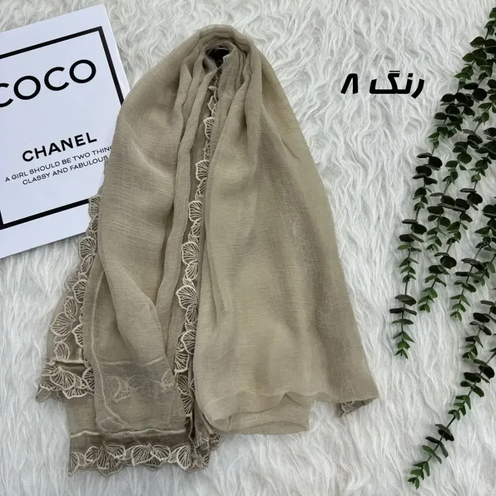 شال وارداتی حریر دانتل مجلسی و روزمره قواره 200 در 65