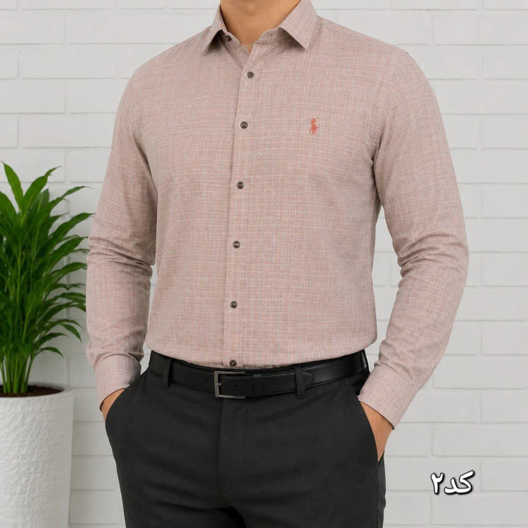 پیراهن آستین بلند مردانه تنسل چهارخانه ریز پارچه کشی