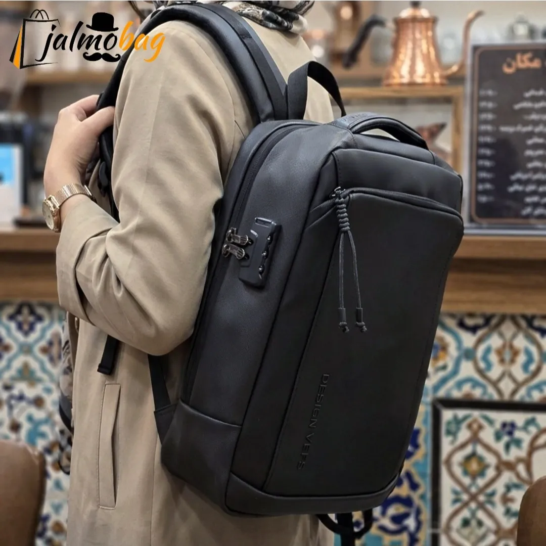 کوله پشتی لپتاپ دانشجویی و اداری قفل دار مناسب لپتاپ 17.5 اینچ