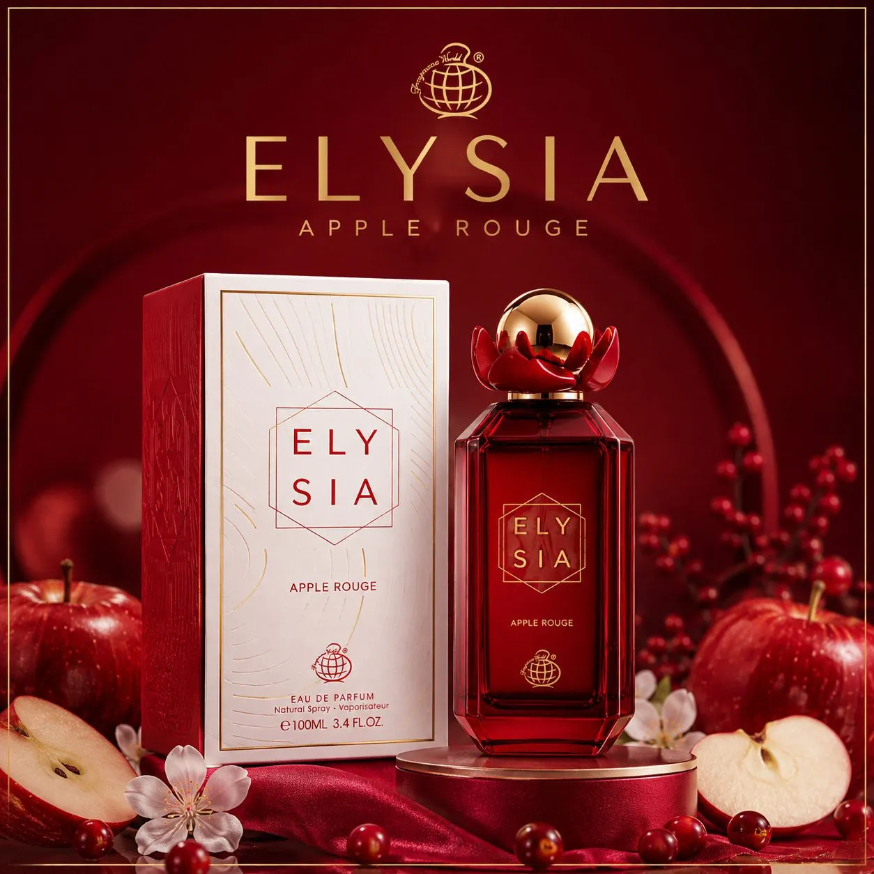 عطر ادکلن زنانه الیسیا اپل رژ فرگرنس ورد حجم 100 میلی لیتر