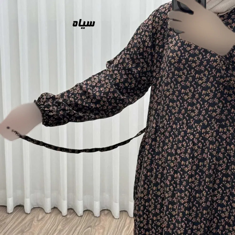 پیراهن ساحلی زنانه نخی گلریز فری سایز مناسب تا سایز 46 با کمربند