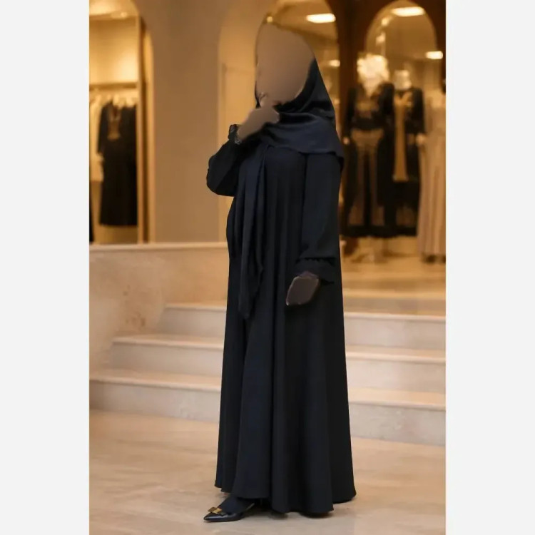 عبا زنانه مدل ثریا جنس الیزه رنگ مشکی