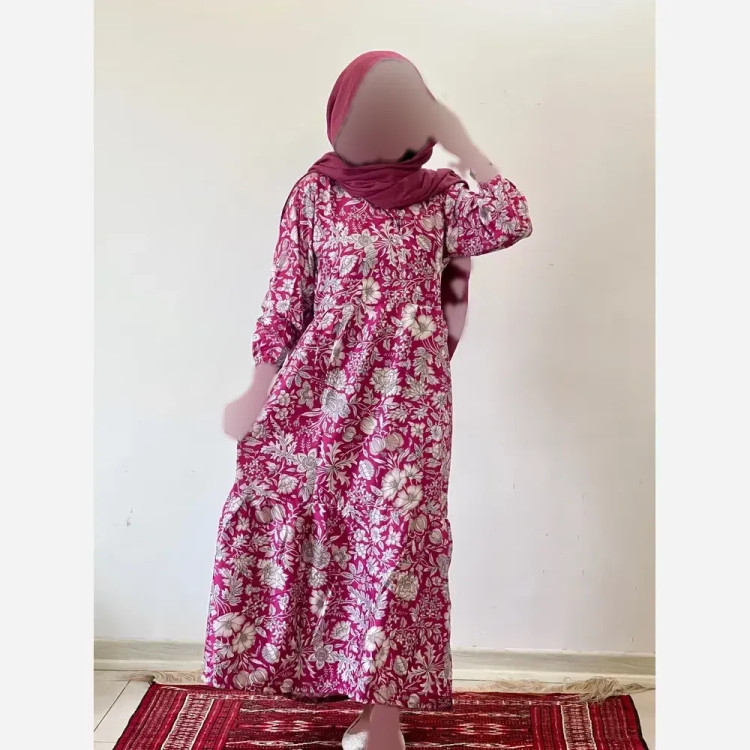 ساحلی گلدار خنک و تابستانه جنس فلور بوگاتی فری سایز