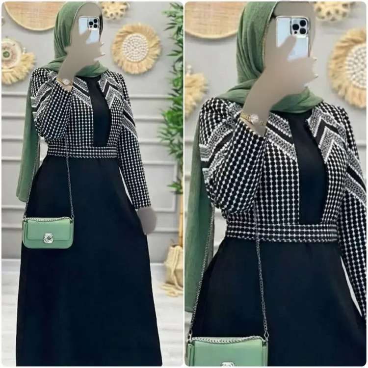 کت و سارافون زنانه مدل شمیم جنس الیزه و تافته فریسایز